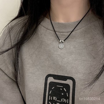 🔥限時下殺🔥【3359人收藏】簡約百搭中華小醒獅純銀吊墜項鏈頸鏈鎖骨鏈毛衣鏈情侶~抽拉調節