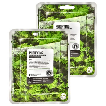 FARM SKIN 超級食物甘藍水型精華面膜 深層淨化保濕 展現健康光澤  1片  2片