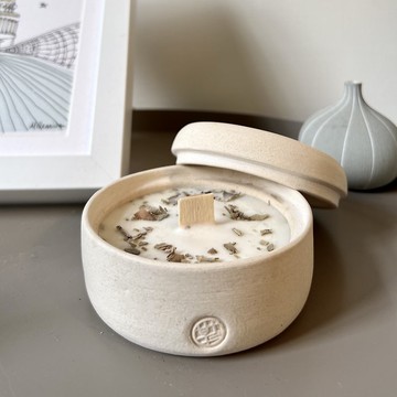 手工陶蠟燭  快樂鼠尾草系列