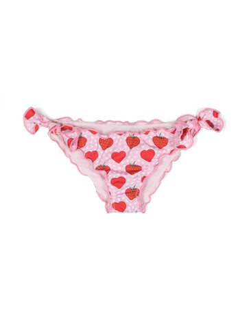 MC2 Saint Barth Kids - heart-print bikini bottoms - kids - Elastane/Polyamide - 4 - Pink