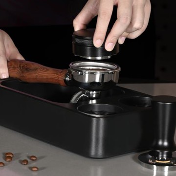 咖啡多功能敲渣盒意式收納器具手柄支架壓粉錘布粉器一體收納底座