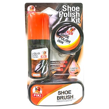 PIKI 帕奇 鞋油套裝組 防水、耐用 皮革護理 黃色/橘色 隨機  黃色/橘色，隨機  2組