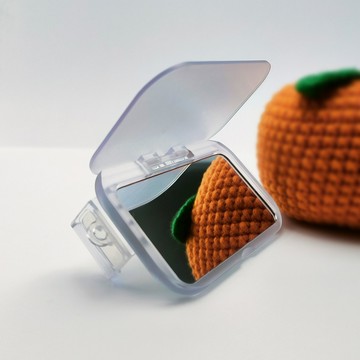 💯環保認證💯 背夾翻蓋補妝鏡透明背夾DIY 奶油膠掛繩通用鏡子背夾