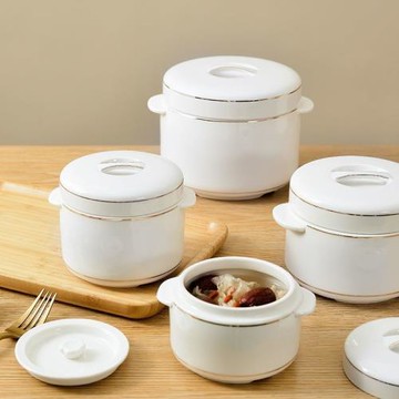 陶瓷隔水燉盅帶蓋雙蓋雙耳燉燕窩盅蒸蛋盅燉罐家用內膽大小燉盅碗