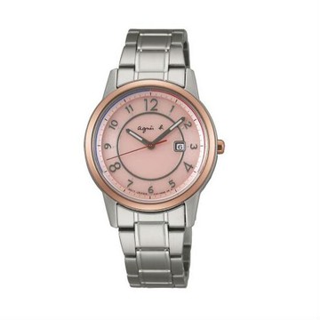 agnes b V137-0BZ0P(BY2004P1)法式浪漫太陽能腕錶/粉紅面31mm｜樂天全館特惠中★指定刷卡回饋10%