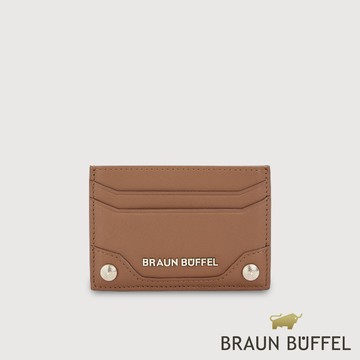 【BRAUN BUFFEL 德國小金牛】台灣總代理 絲妲莎-S 4卡卡夾-麥色/BF875-151-BRA