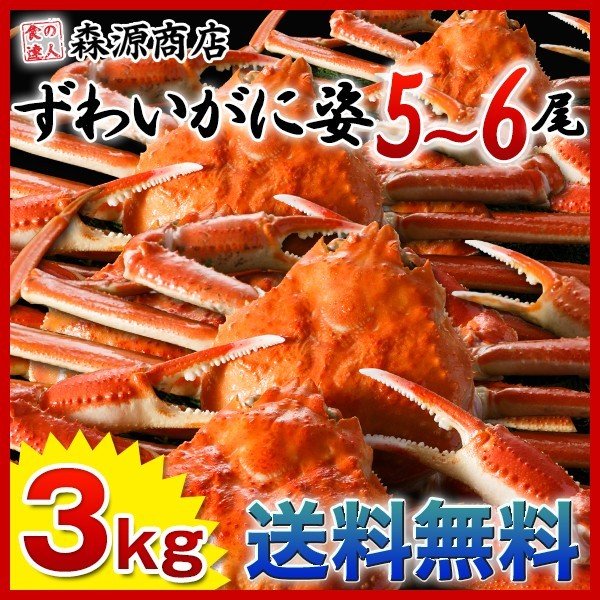 姿ずわいがに 3kg セット (5〜6尾) カニ味噌 ズワイガニ カニ かに 蟹 お取り寄せ 食品 備蓄