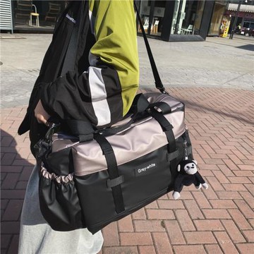 旅行包男出差大容量短途旅游休閑單肩斜挎包男潮牌手提行李袋子女