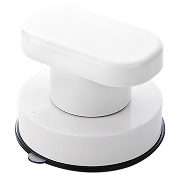 隨處可吸萬用強力真空把手 超強吸力真空吸盤式玻璃推拉門拉手 門窗多用途把手 吸盤門把手 抽屜把手 馬桶提把 輔助把手 1個  白色