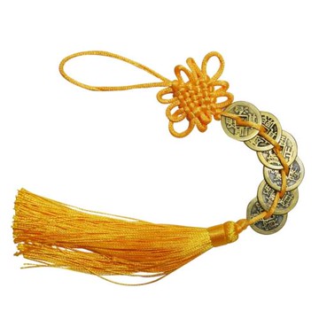 五帝錢六帝古銅中國結門對門現代掛件飾品客廳玄關車內手工事如意