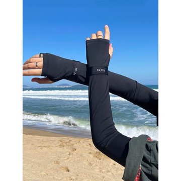 防曬冰袖男士夏季防紫外線冰絲涼袖護臂手臂套袖騎行寬松袖套大碼