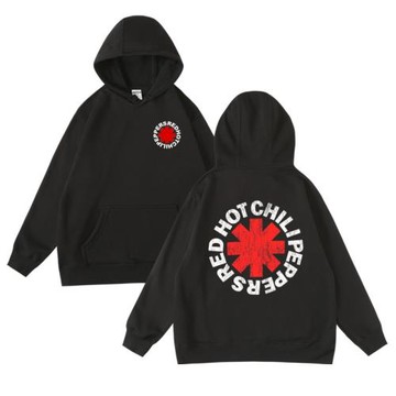 紅辣椒RHCP搖滾樂隊青少年學生周邊印花秋冬連帽套頭衛衣男女BF風