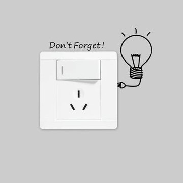 【MR.ZAKKA】創意萬用裝飾貼紙-標示系列 可愛燈泡線條 居家布置 DIY可移式壁貼 無痕壁貼 牆貼