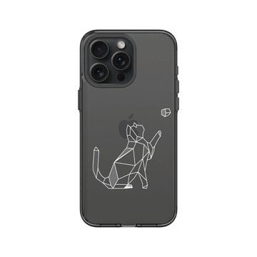 iPhone 15 Pro Max Clear 酷墨灰 - Animal Silhouette / 動物剪影 - 幾何-動物系列/球與貓