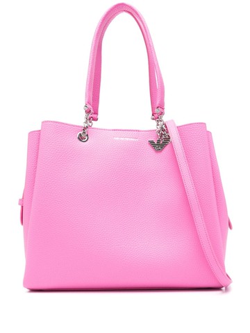 Emporio Armani - logo-print tote bag - women - PVC/Polyester/Polyester - One Size - Pink
