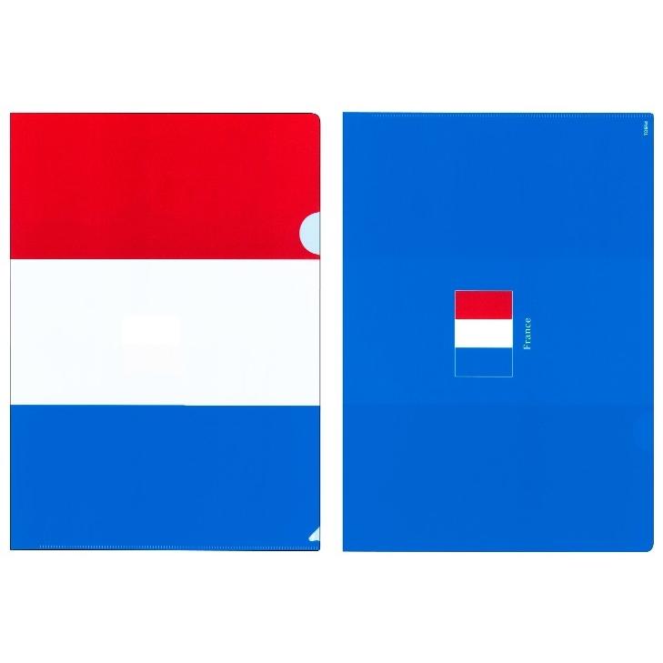 TOSPA クリアファイル A4 フランス国旗柄 トリコロール