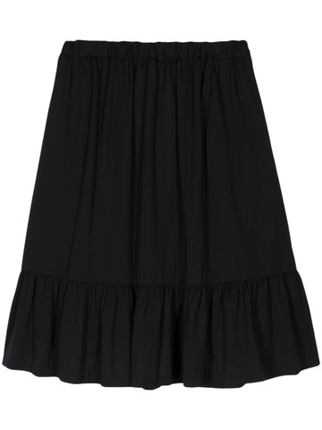 Comme Des Garçons Girl - ruffled wool midi skirt - women - Wool - XS - Blue