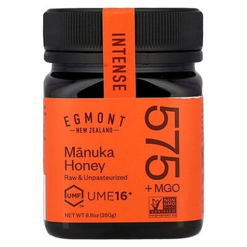 Egmont Honey, 麥盧卡蜂蜜，原始未巴氏除菌，UMF™ 16+，MGO 575+，8.8 盎司（250 克）
