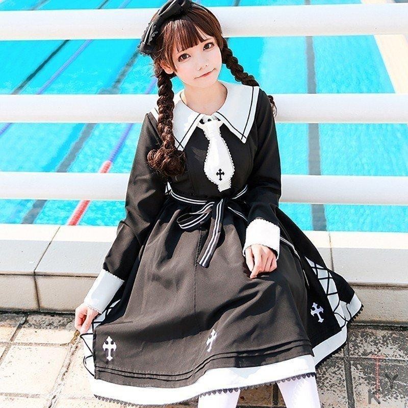 LO26 オリジナル ロリータ lolita 森ガール 女装 服 学院風 - スカート