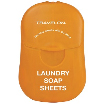 TRAVELON 美國 衣物旅用皂紙(橘) / 肥皂紙 攜帶式香皂片