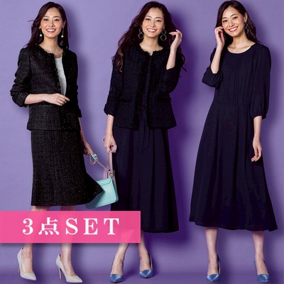 ベルーナ Ranan ロングワンピ3点レディース セットスーツ 通販 Lineポイント最大get Lineショッピング