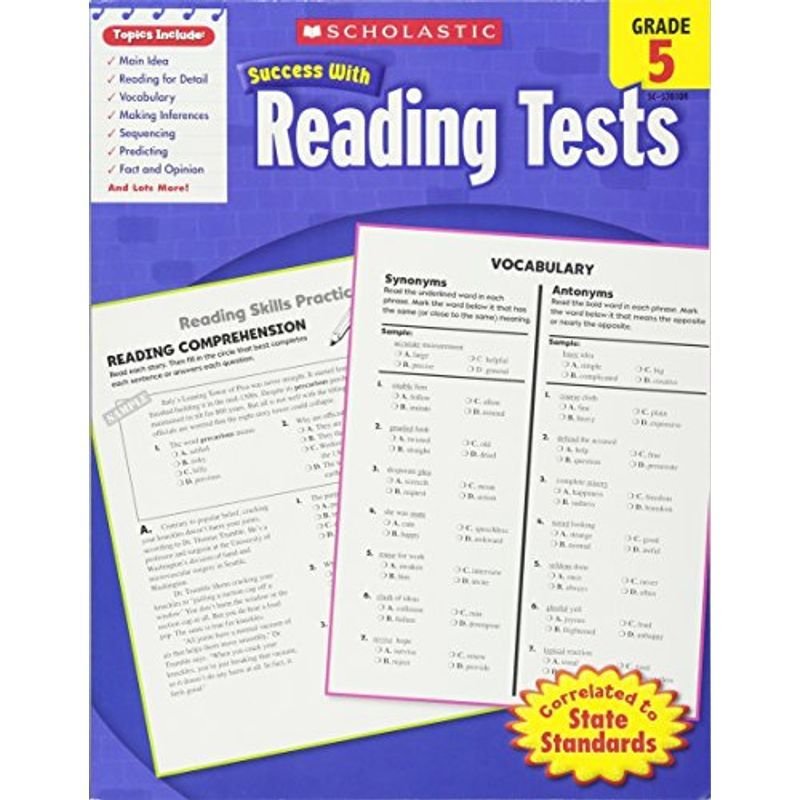 Scholastic Success With Reading Tests, Grade