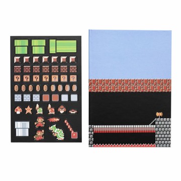 *【任天堂】超級瑪利歐 關卡磁鐵封面A5筆記本