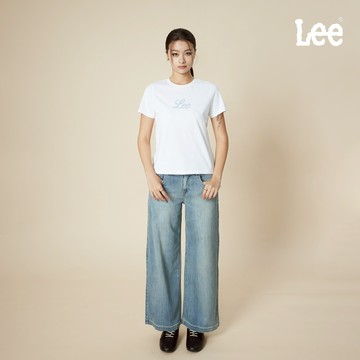 Lee 中腰舒適寬褲 女 中淺洗水 LB517112012