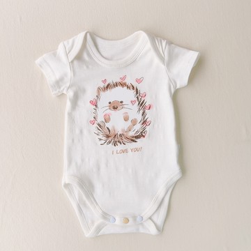 YOUrs - 好棉純淨手繪包屁衣-甜刺蝟