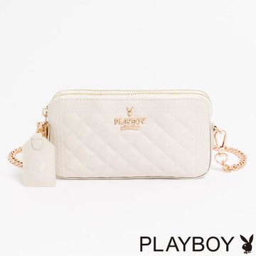 PLAYBOY - 斜背包  Unusual系列 - 米白色