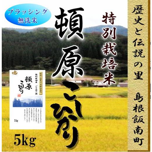 令和5年産　無洗米5kg  島根県飯南町頓原コシヒカリ　特別栽培米 １等米