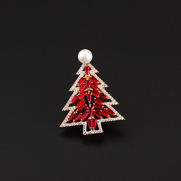 圣誕樹胸針女高檔禮物個性裝飾毛衣別針扣開衫外套時尚氣質胸花