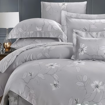 天絲銀離子床包兩用被 100%天絲 100S  雙人  蒂希亞灰  床包 + 兩用被套 + 枕套組