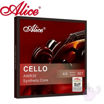 大提琴套弦 Alice 愛麗絲 AWR30 合成弦 套弦-整組1-4弦-愛樂芬音樂