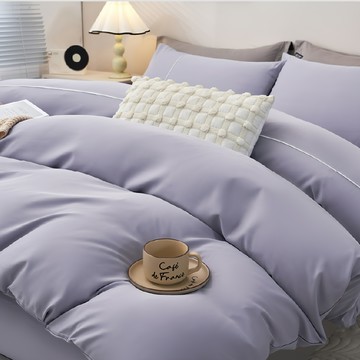 JOJO 50%素色抗菌天絲床包三件組(含枕套) - 薰衣草  特大