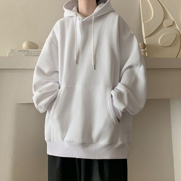 【台灣出貨】 日系純色大碼衛衣男生秋冬季新款青少年oversize百搭寬鬆連帽外套