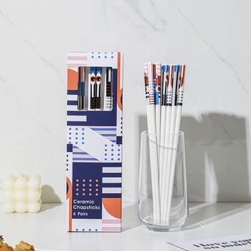 抗菌防霉景德鎮陶瓷筷子家用防滑發霉骨瓷高檔耐高溫易清洗餐具 h802