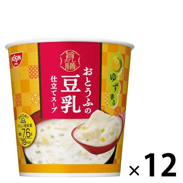 日清食品日清食品 とろけるおぼろ豆腐 おとうふの旨だし豆乳スープ 12個