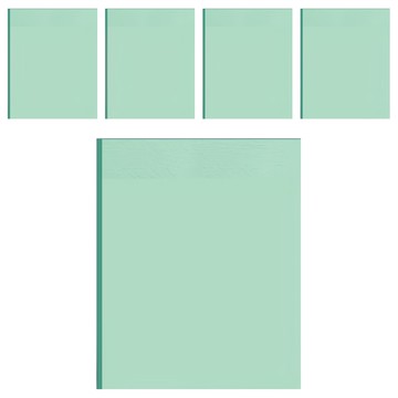 G135透明便利貼 50頁 23g  綠彩色款  5本  1組