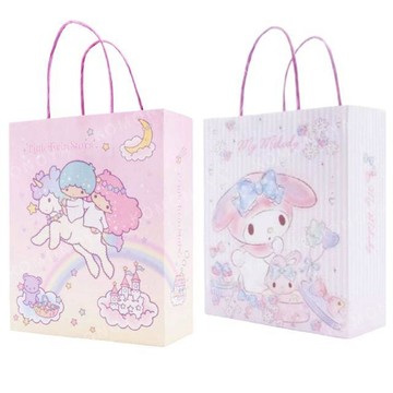 小禮堂 Sanrio 三麗鷗 方形手提紙袋 美樂蒂 雙子星