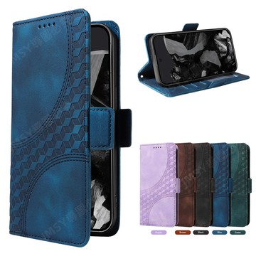 適用於 谷歌10 PRO XL Pixe9A插卡翻蓋 菱格星空壓花款 防摔手機殼