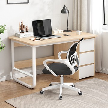 【AOTTO】北歐風U型加粗三抽書桌-100公分