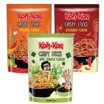 【蝦皮直營】KOH-KAE大哥 脆脆條袋裝 原味/海苔/韓式辣醬風味60g