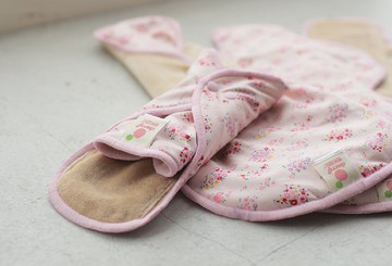 櫻桃蜜貼 彩棉布衛生棉2件組 夜用量多套組