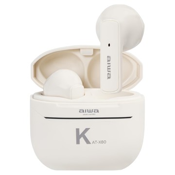 aiwa 愛華 真無線藍牙耳機 AT-X80K，藍牙5.1，IPX4防水  白色