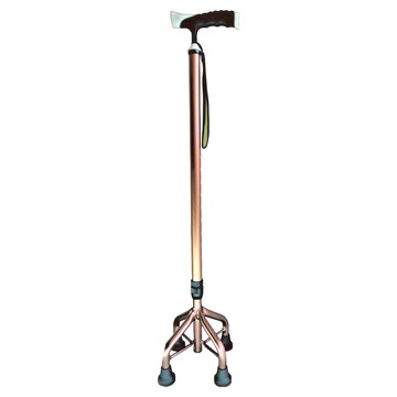 感恩使者 單手拐杖 四腳 站立式 加固型 ZHCN1913-A S  棕色  1支