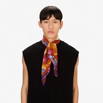 【INOUI EDITIONS】TOUTOU 羊毛方巾70 - 橘紅