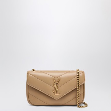 LouLou mini beige leather bag