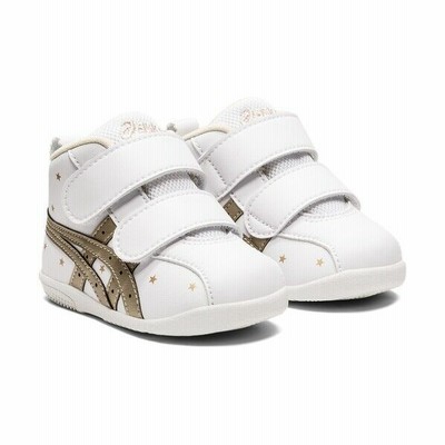 ASICS WALKING/アシックス ウォーキング アミュレファースト SL WHITE/CHAMPAGNE GOLD 12.0cm