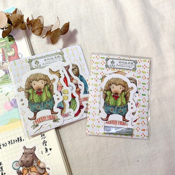 你的話我聽防水大貼紙 | 動物 |插畫 |文具 | 療癒 |溫暖 |擁抱